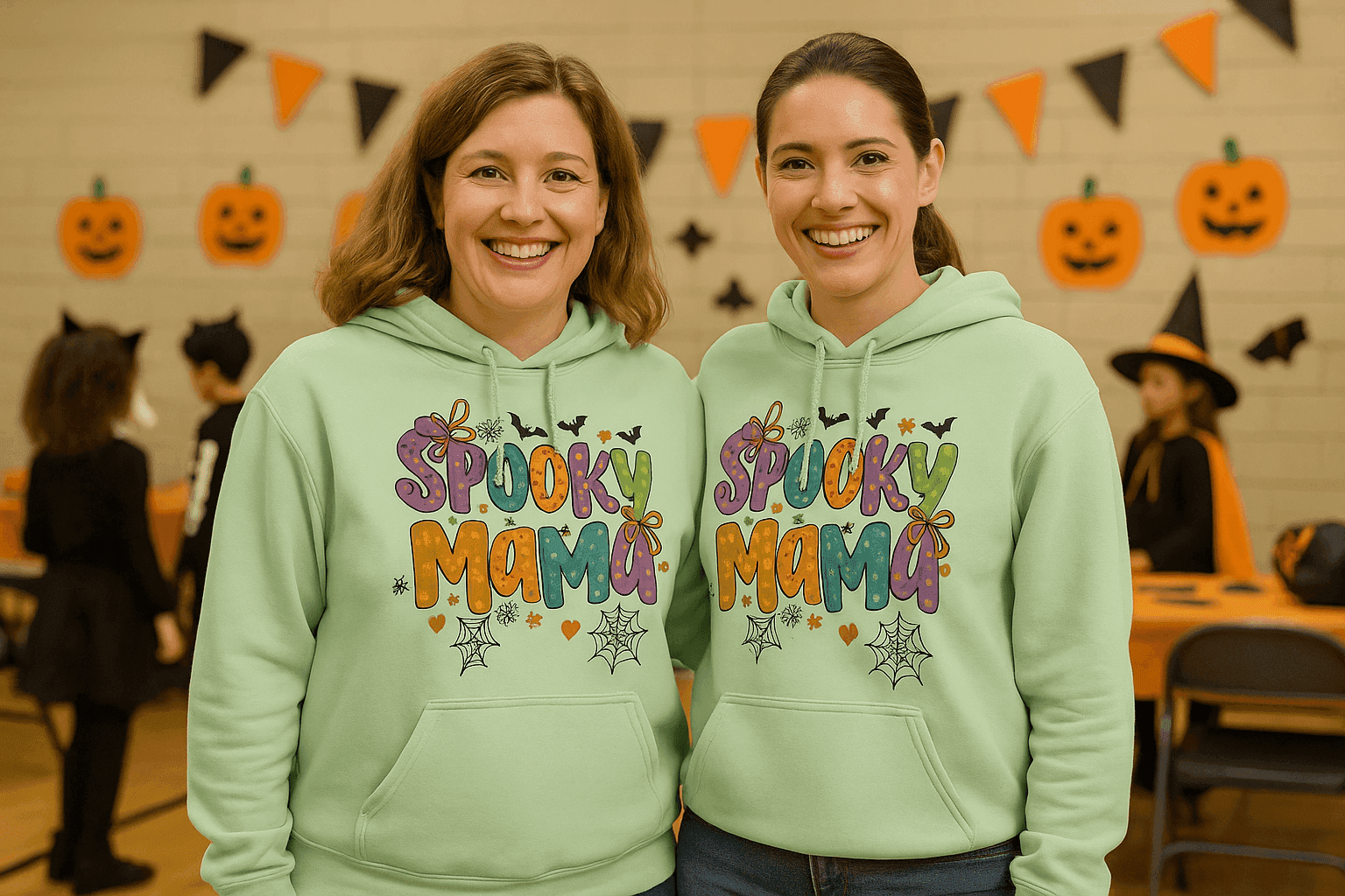 Halloween Spooky Mama Hoodie Sweatshirt - Mom Halloween Style