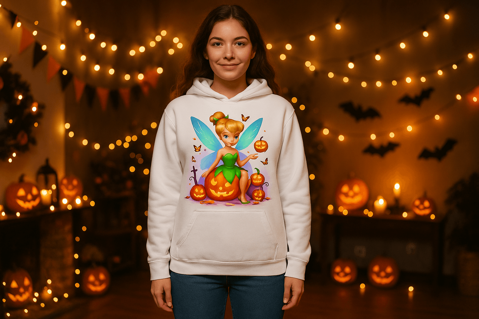 Halloween Tinkerbell Fairy Hoodie Sweatshirt - Magical Style
