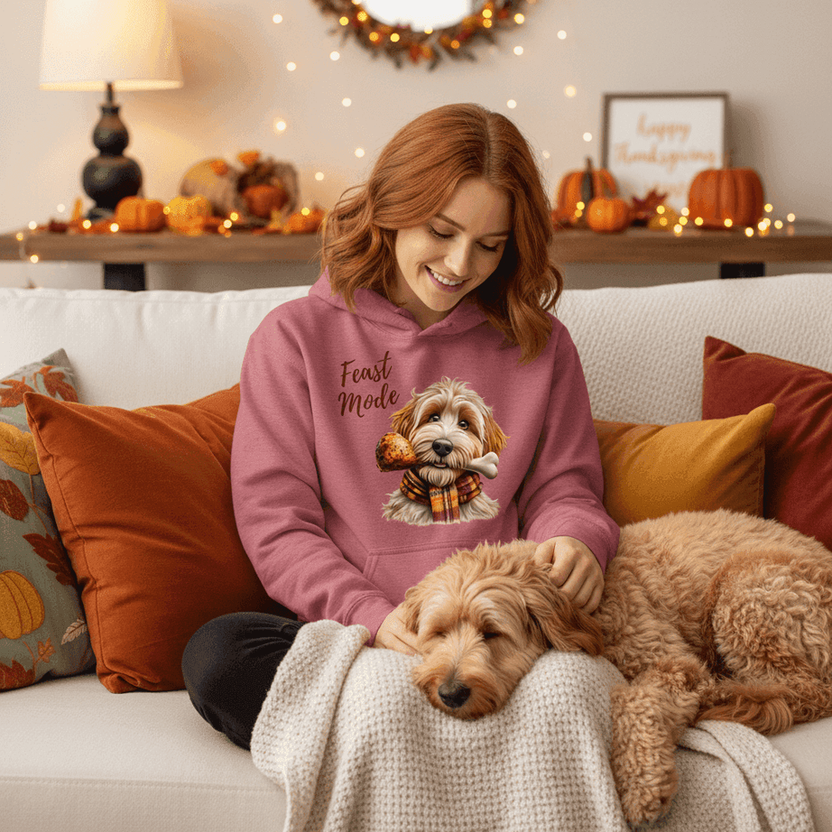 Goldendoodle Turkey Hoodie - Thanksgiving Dog Lover Sweatshirt