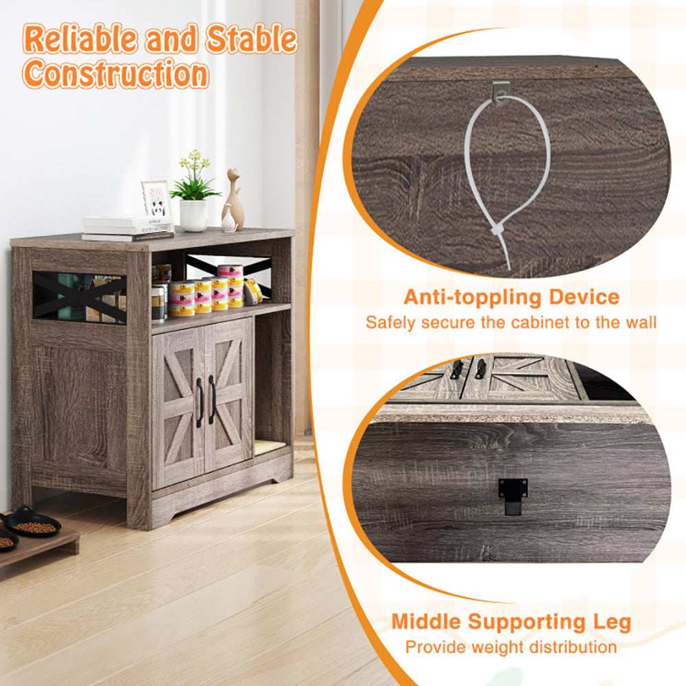 Hidden Cat Litter Box Enclosure Washroom Furniture with Storage