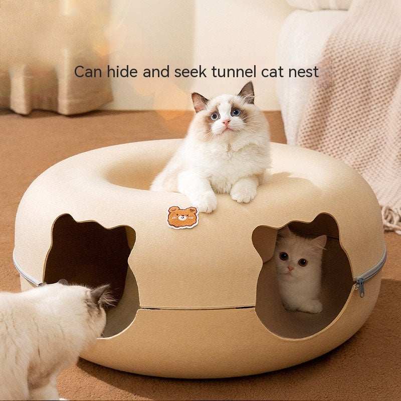 Multi Cat Nest with Hide and Seek Tunnel