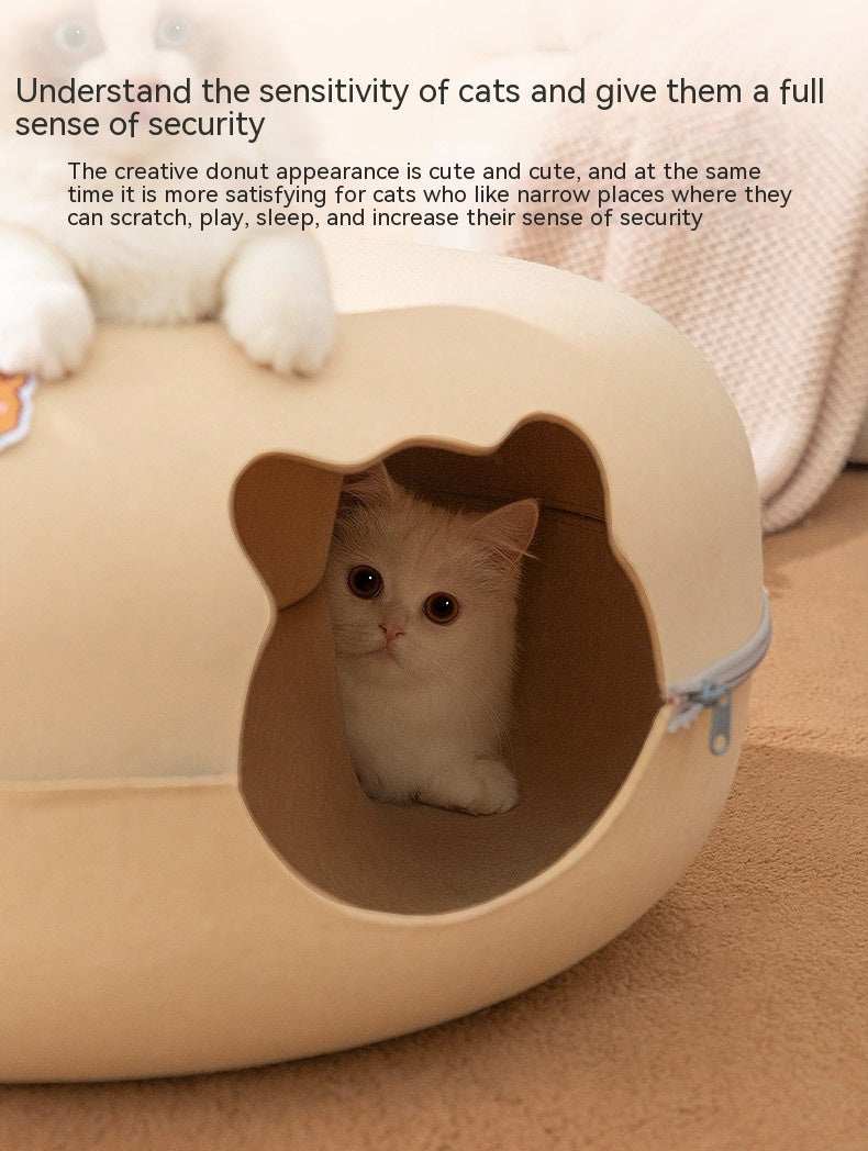 Multi Cat Nest with Hide and Seek Tunnel