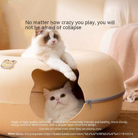 Multi Cat Nest with Hide and Seek Tunnel