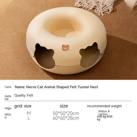 Multi Cat Nest with Hide and Seek Tunnel