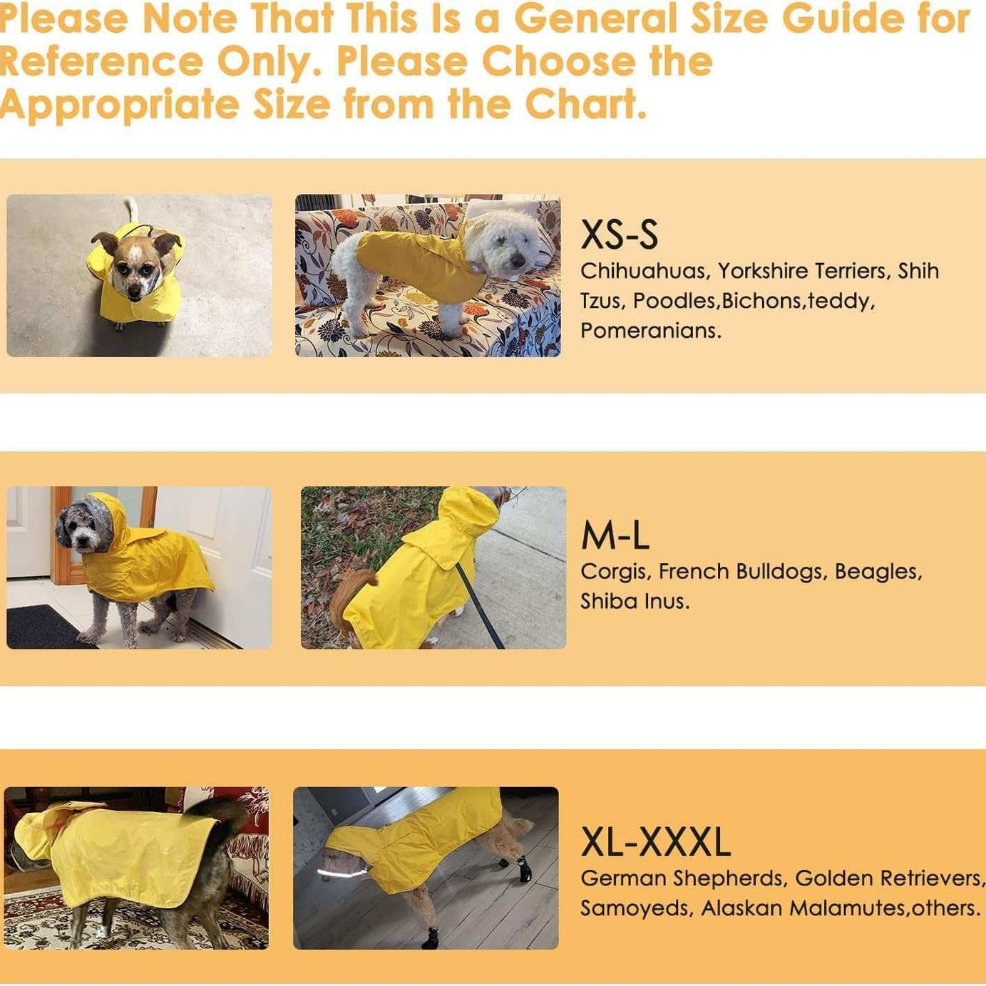 Waterproof Soft Breathable Hooded Dog Rain Jacket