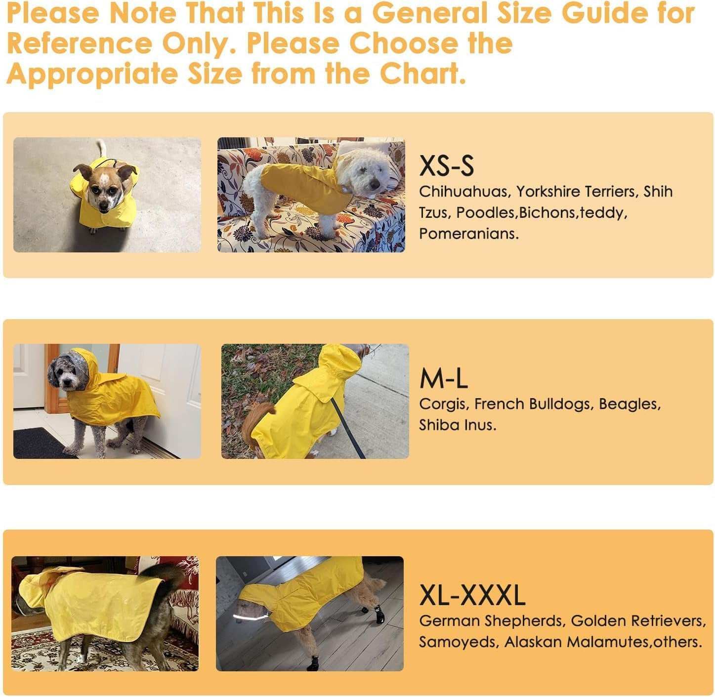 Waterproof Soft Breathable Hooded Dog Rain Jacket