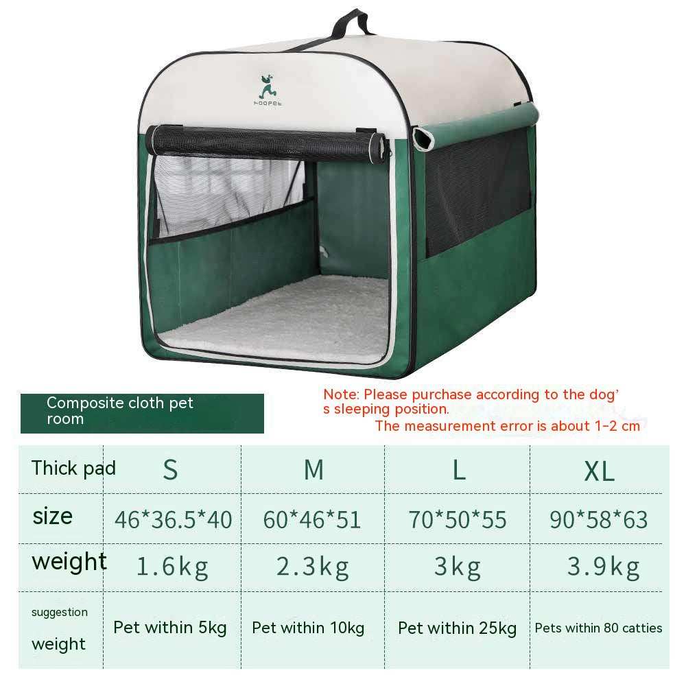 Warm Dog Kennel House - Large Indoor Outdoor Winter Shelter with Anti-Mosquito