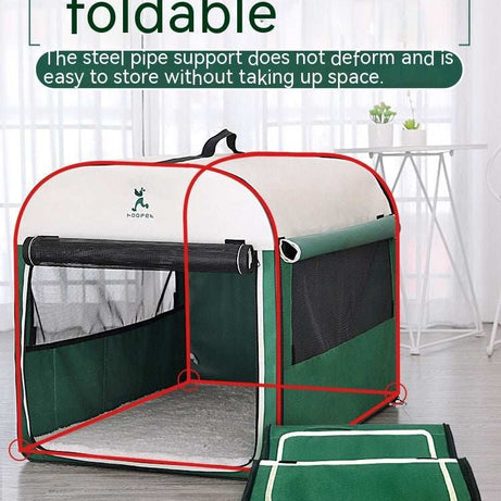 Warm Dog Kennel House - Large Indoor Outdoor Winter Shelter with Anti-Mosquito