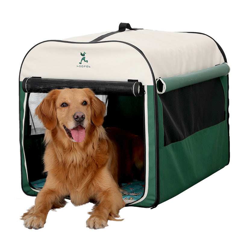 Warm Dog Kennel House - Large Indoor Outdoor Winter Shelter with Anti-Mosquito