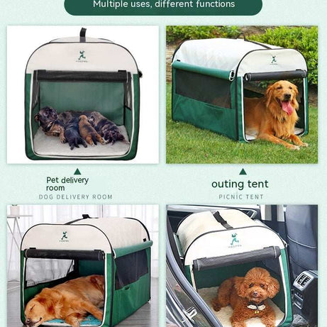 Warm Dog Kennel House - Large Indoor Outdoor Winter Shelter with Anti-Mosquito