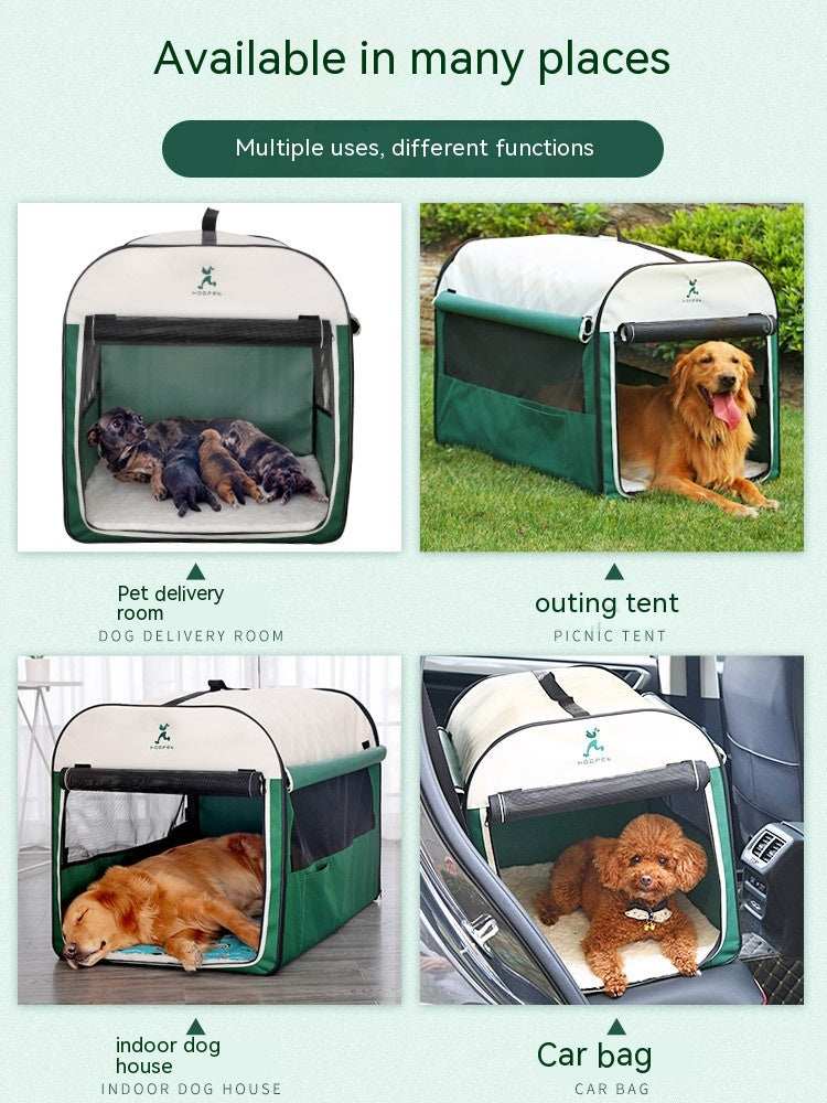 Warm Dog Kennel House - Large Indoor Outdoor Winter Shelter with Anti-Mosquito