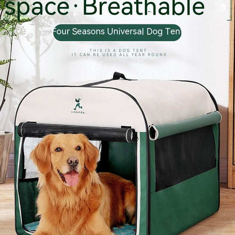 Warm Dog Kennel House - Large Indoor Outdoor Winter Shelter with Anti-Mosquito
