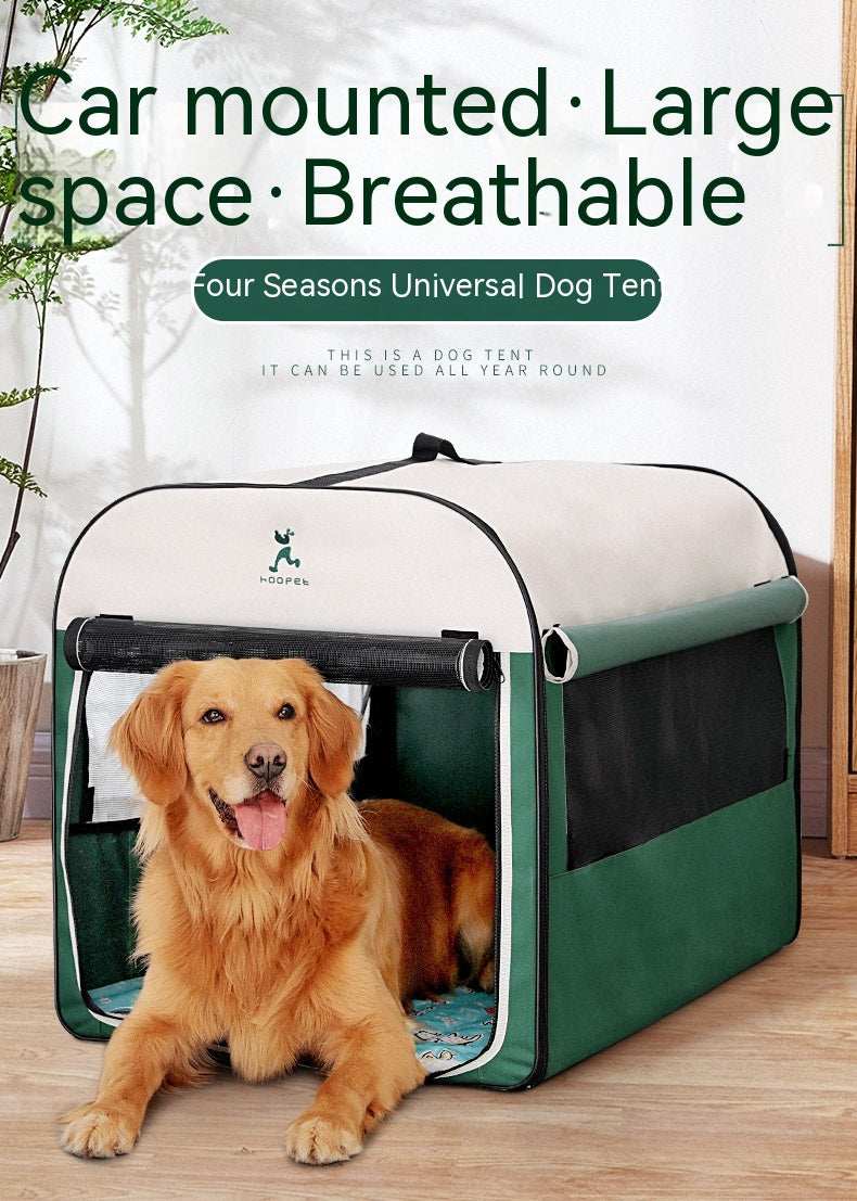 Warm Dog Kennel House - Large Indoor Outdoor Winter Shelter with Anti-Mosquito