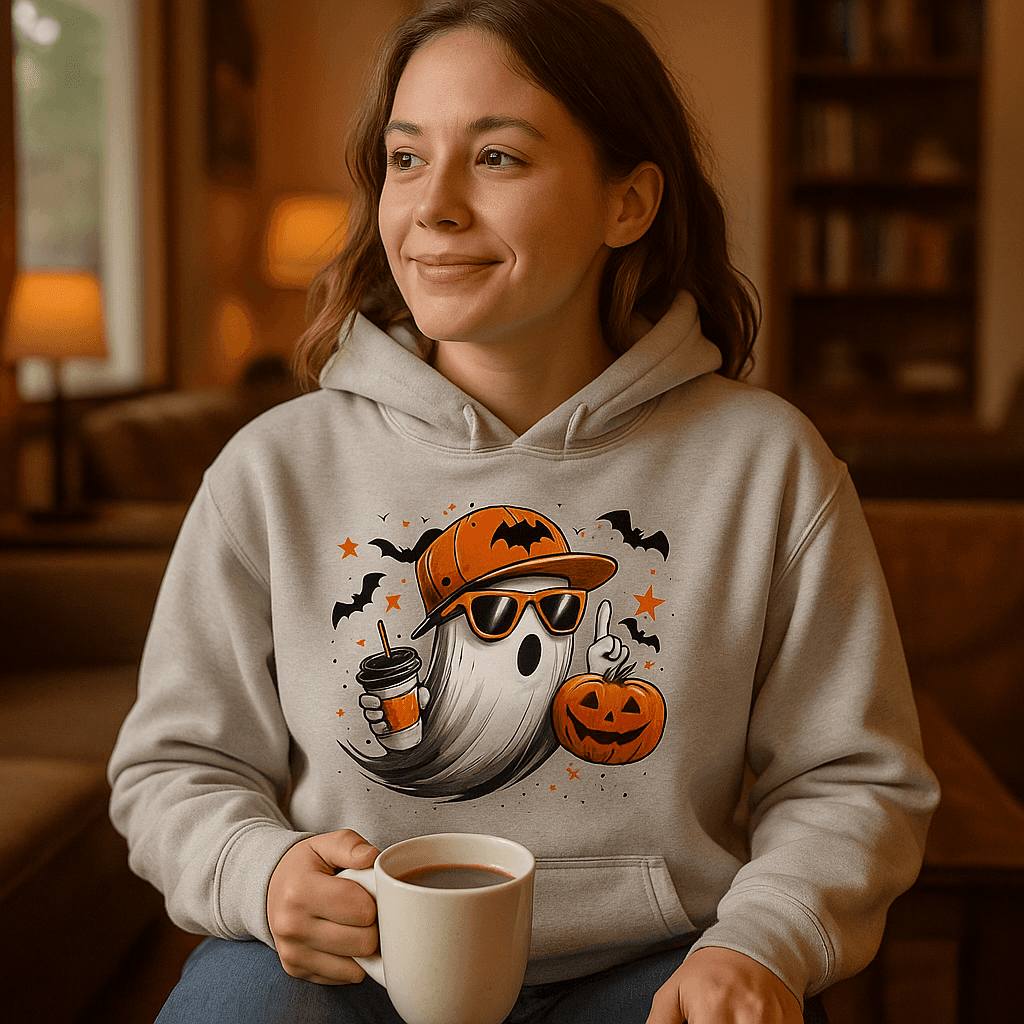 Ghost Throwing Deuces Hoodie - Playful Spirit Sweatshirt
