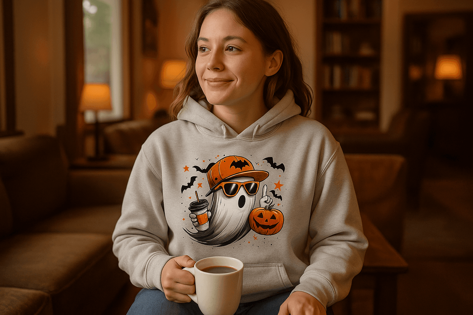 Ghost Throwing Deuces Hoodie - Playful Spirit Sweatshirt