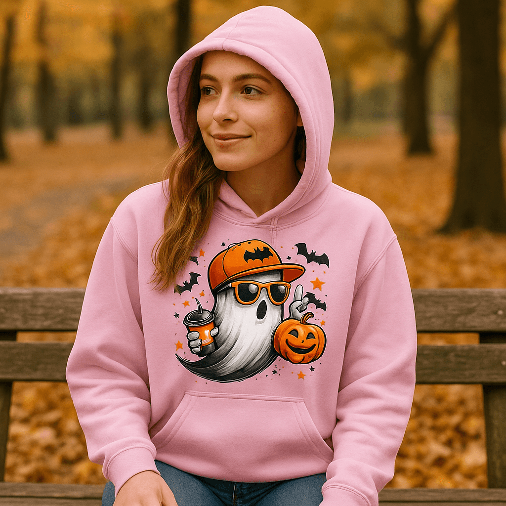 Ghost Throwing Deuces Hoodie - Playful Spirit Sweatshirt