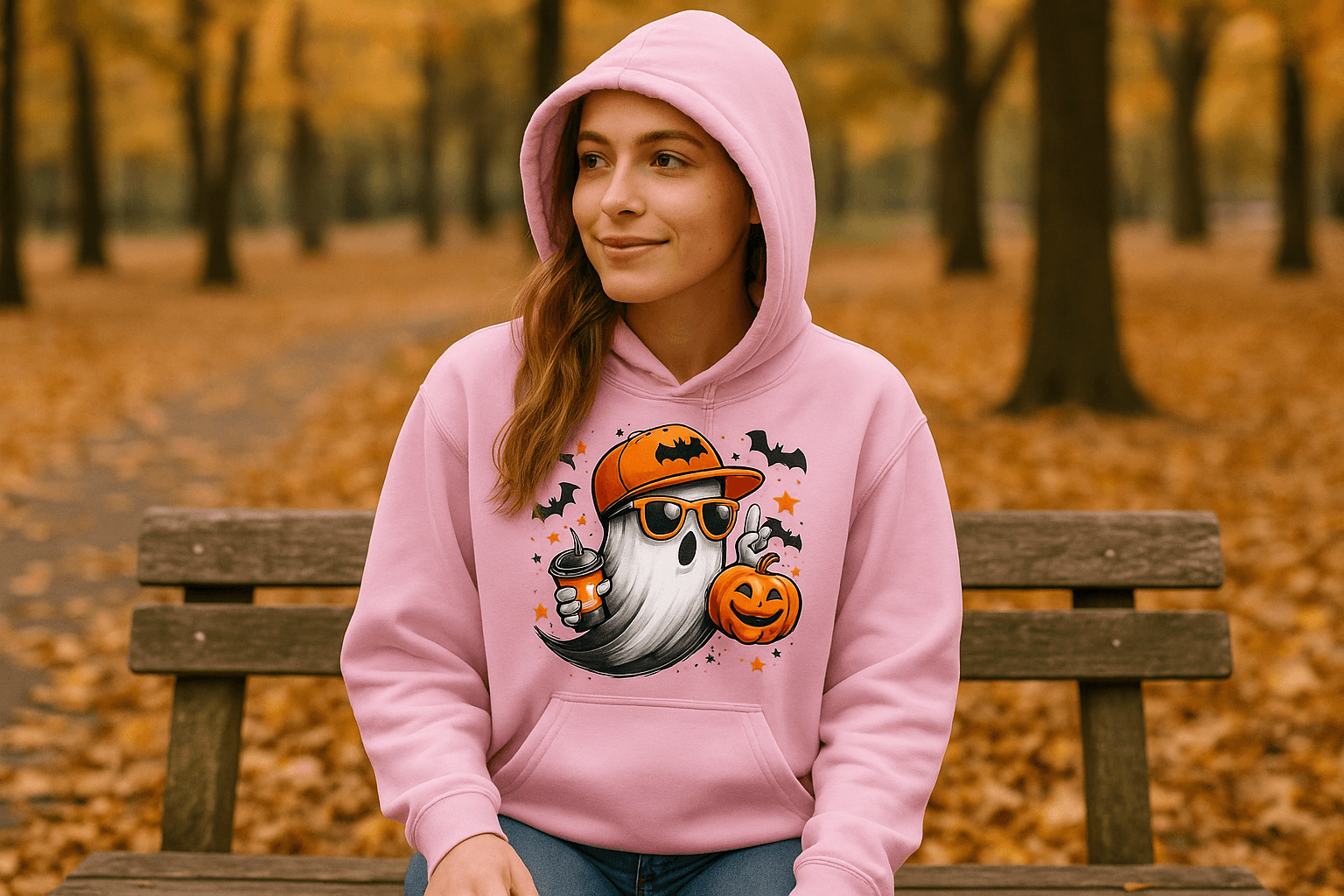 Ghost Throwing Deuces Hoodie - Playful Spirit Sweatshirt