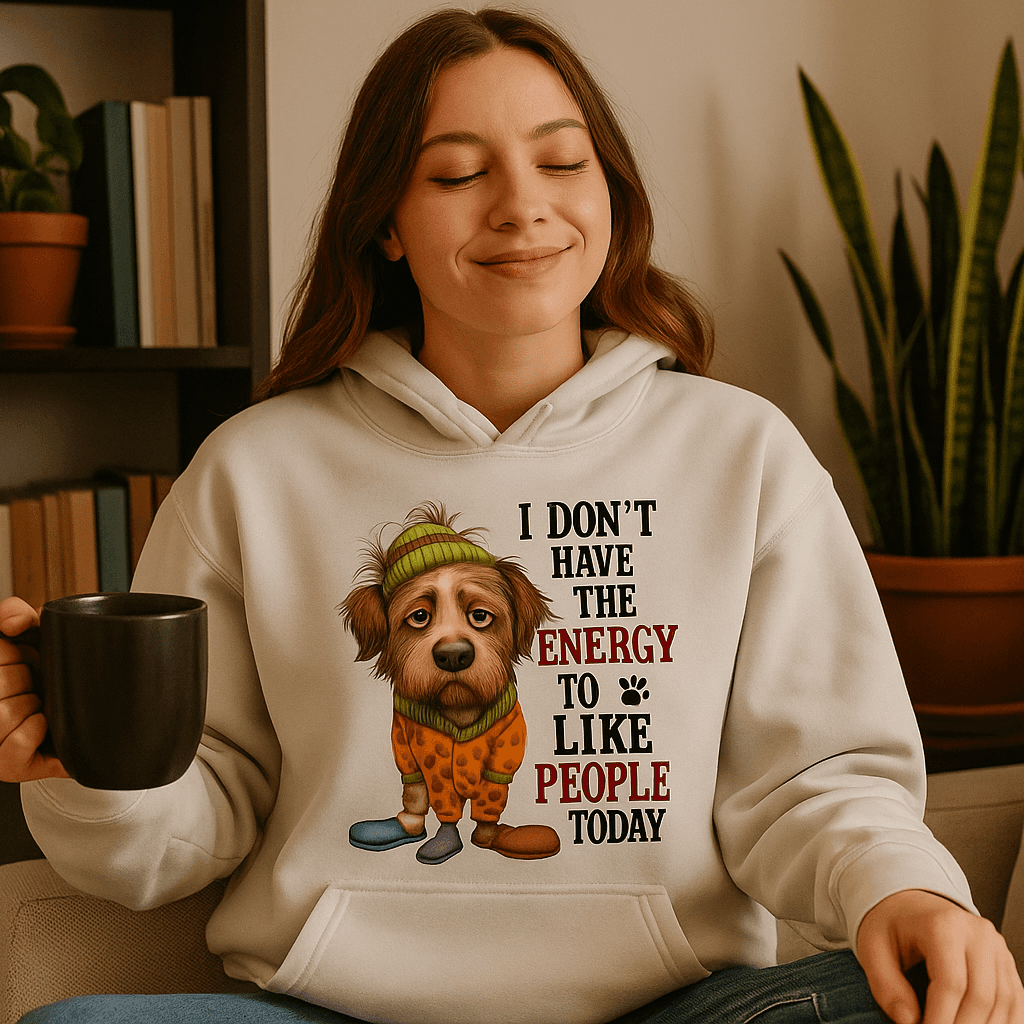 No Energy to Like People Hoodie - Antisocial Sweatshirt
