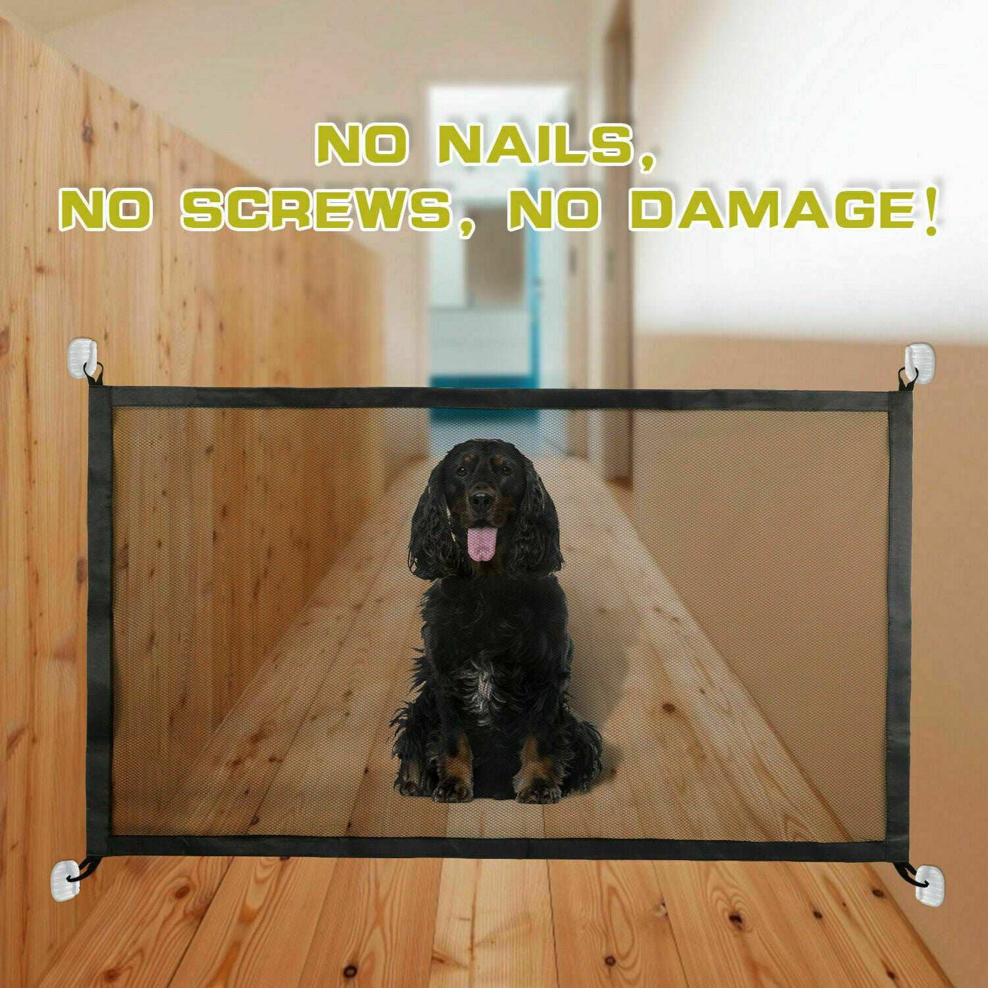 Magic Pet Safety Gate - Portable Mesh Fence for Dogs, Cats & Babies
