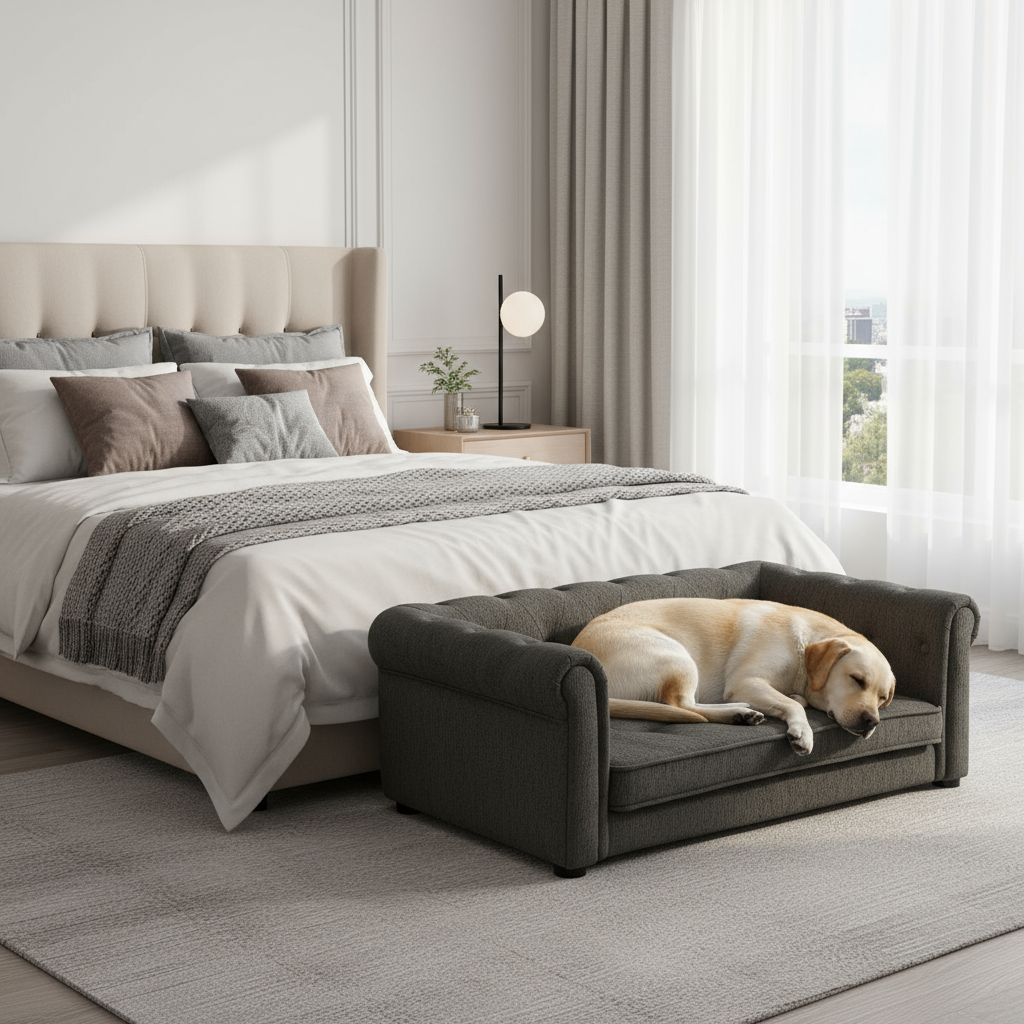 Elevated Dog Sofa Bed - Modern Furniture for Large Dogs