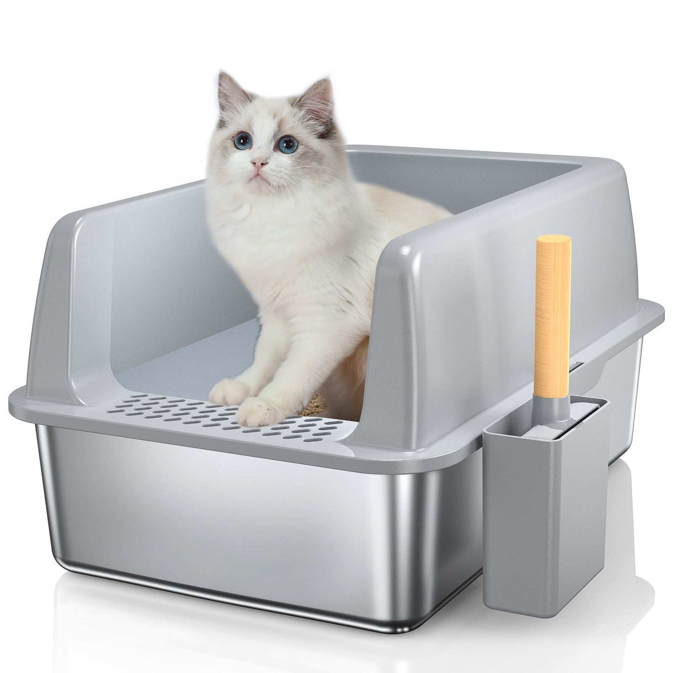 Large 6 Inch Bottom Basin Cat Litter Box