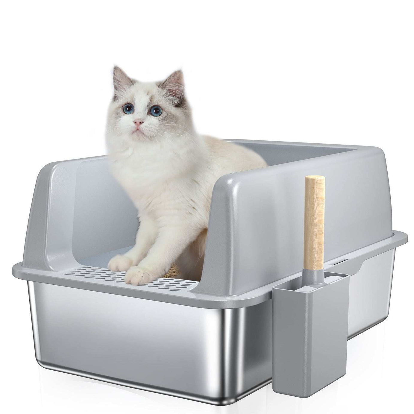 Large 6 Inch Bottom Basin Cat Litter Box