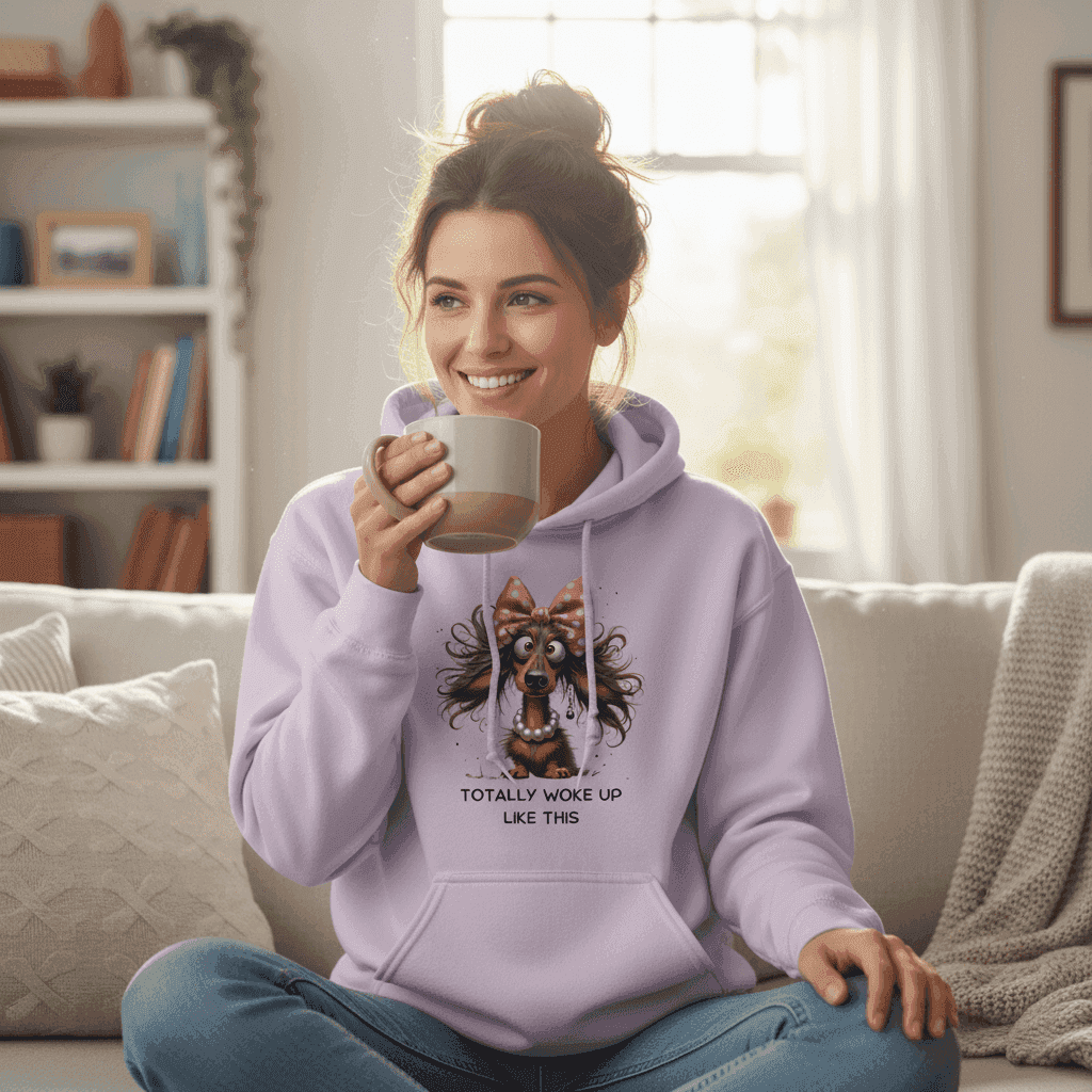 Funny Dog Hoodie - Woke Up Like This Sweatshirt