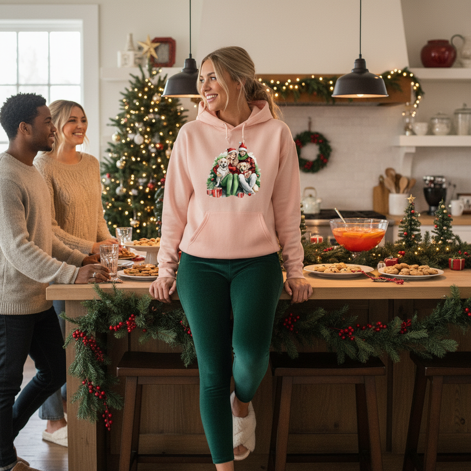 Comfort Colors Christmas Dog Hoodie - Unisex Cozy Sweatshirt