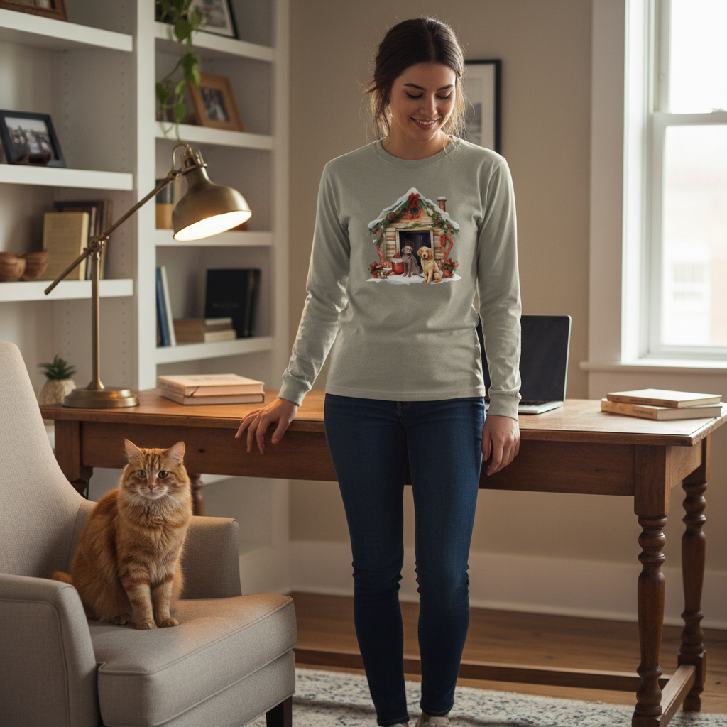 Comfort Colors Dog House Long Sleeve Shirt - Unisex Cotton