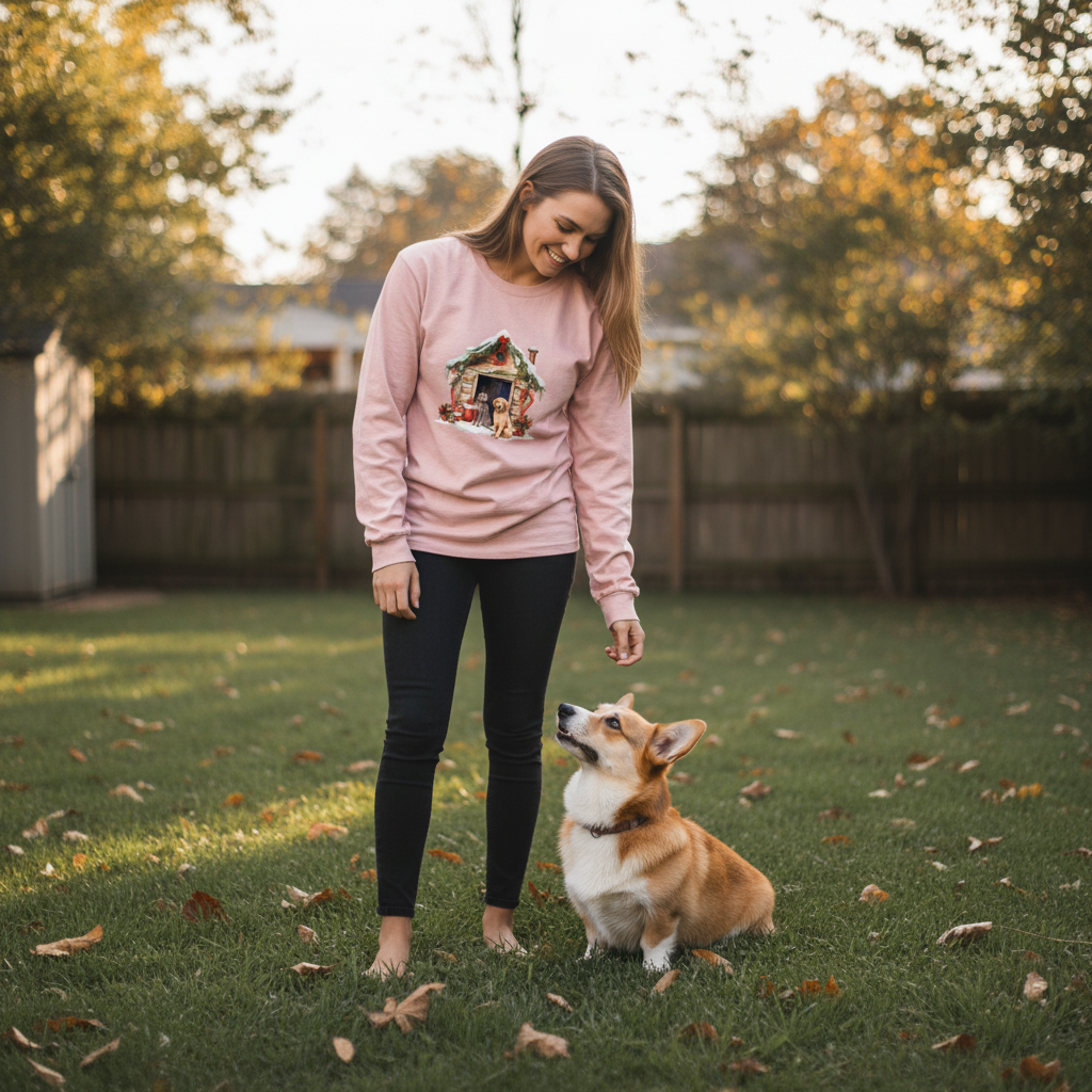 Comfort Colors Dog House Long Sleeve Shirt - Unisex Cotton