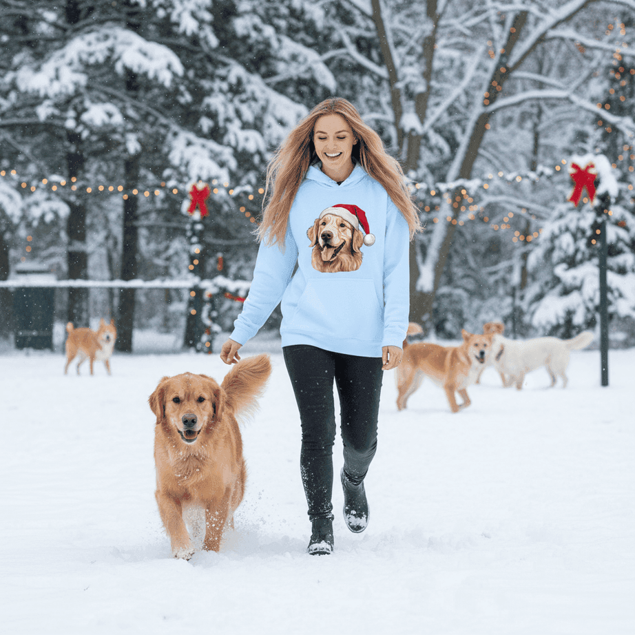 Golden Retriever Holiday Hoodie for Dog Lovers - Cozy Festive