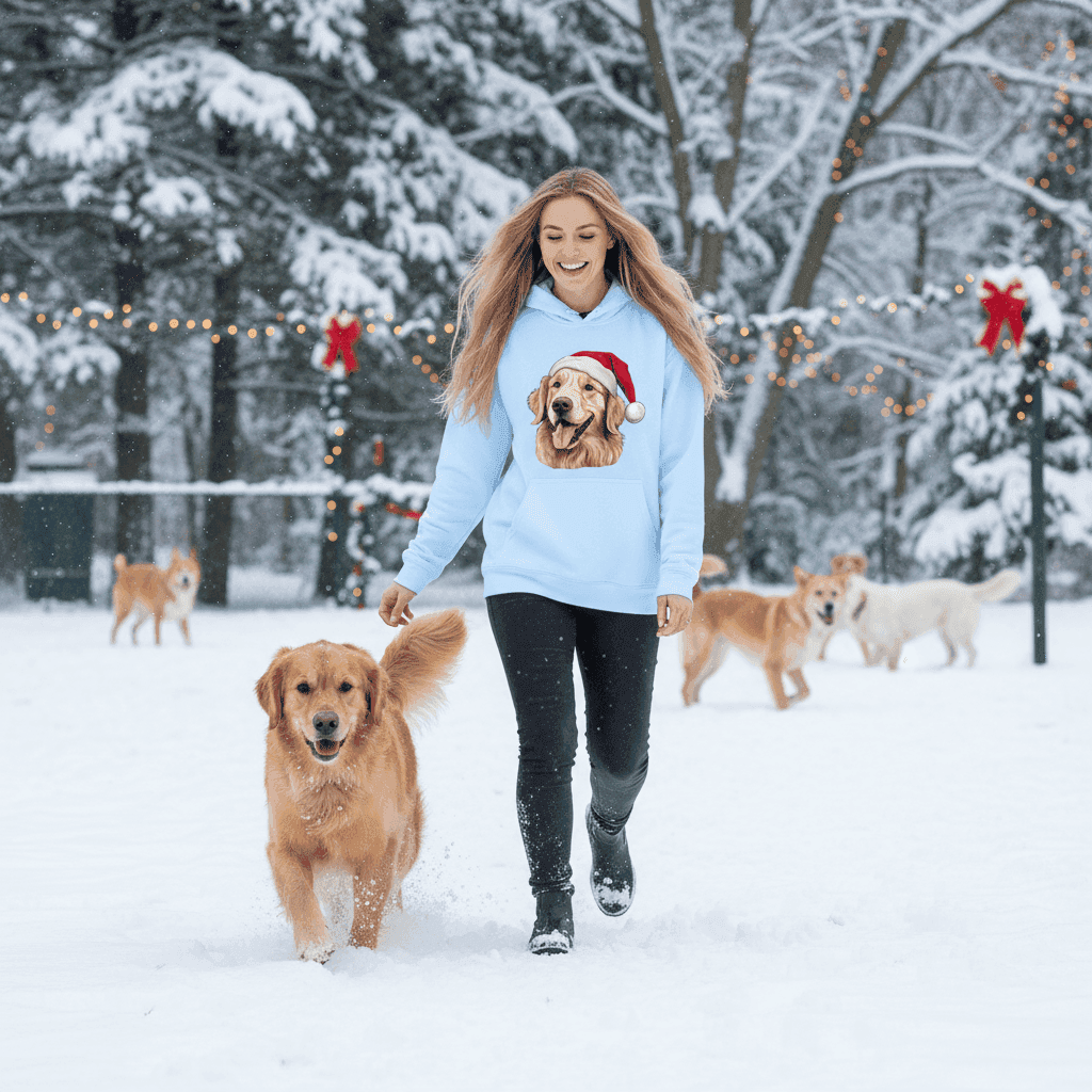 Golden Retriever Holiday Hoodie for Dog Lovers - Cozy Festive