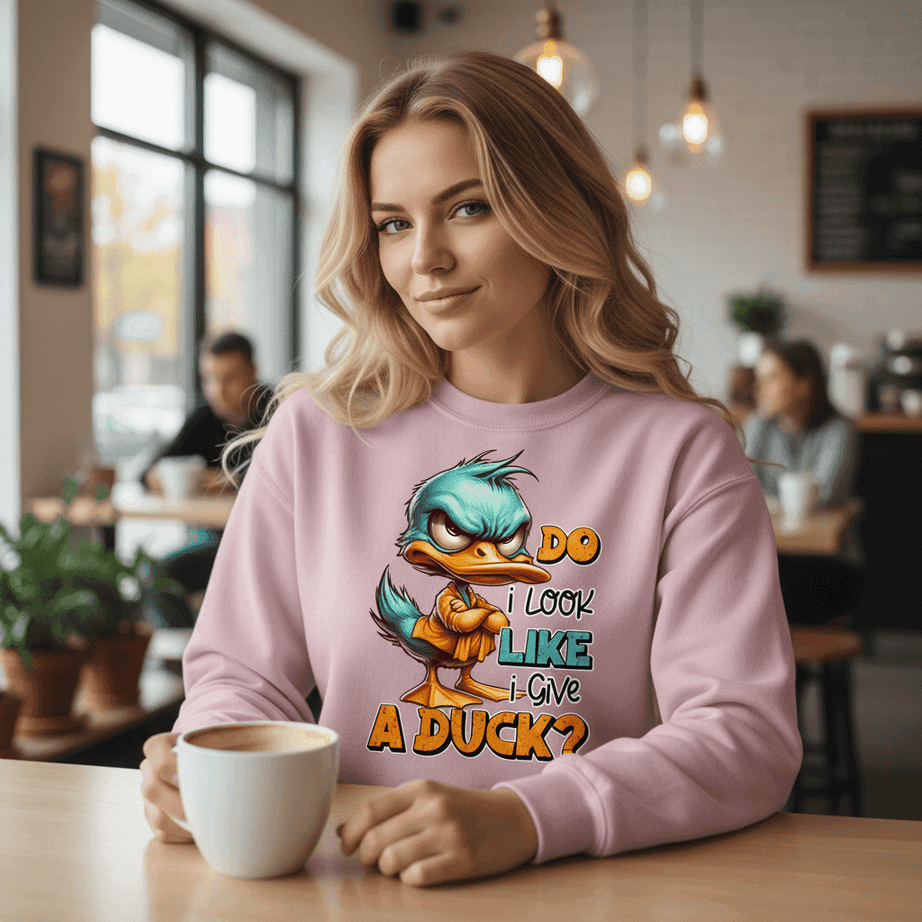 Give a Duck Crewneck - Funny Sarcastic Sweatshirt
