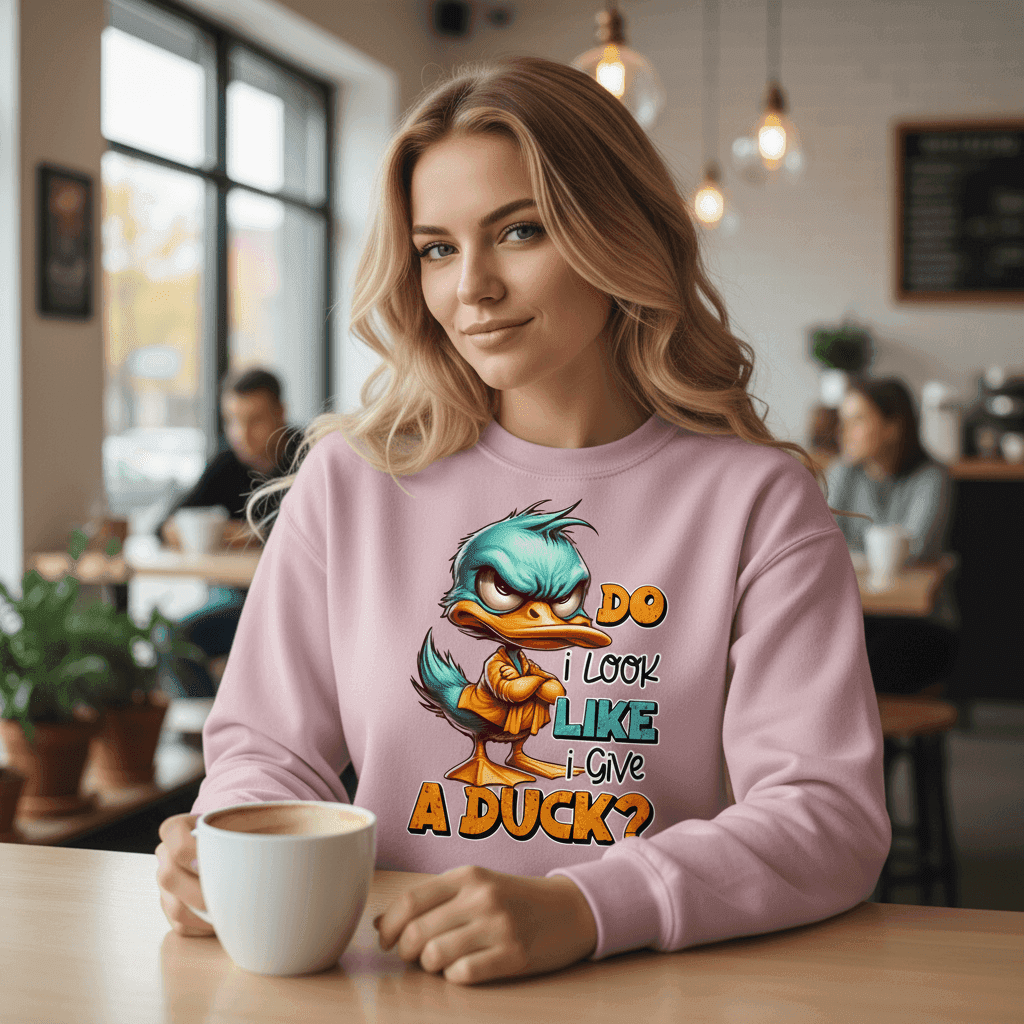 Give a Duck Crewneck - Funny Sarcastic Sweatshirt