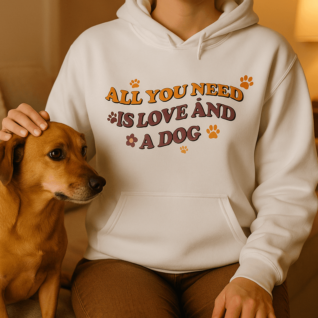 Love and a Dog Hoodie Sweatshirt - Dog Lover Style