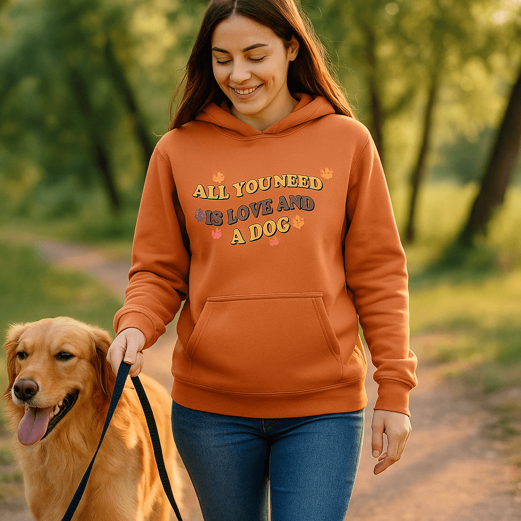Love and a Dog Hoodie Sweatshirt - Dog Lover Style