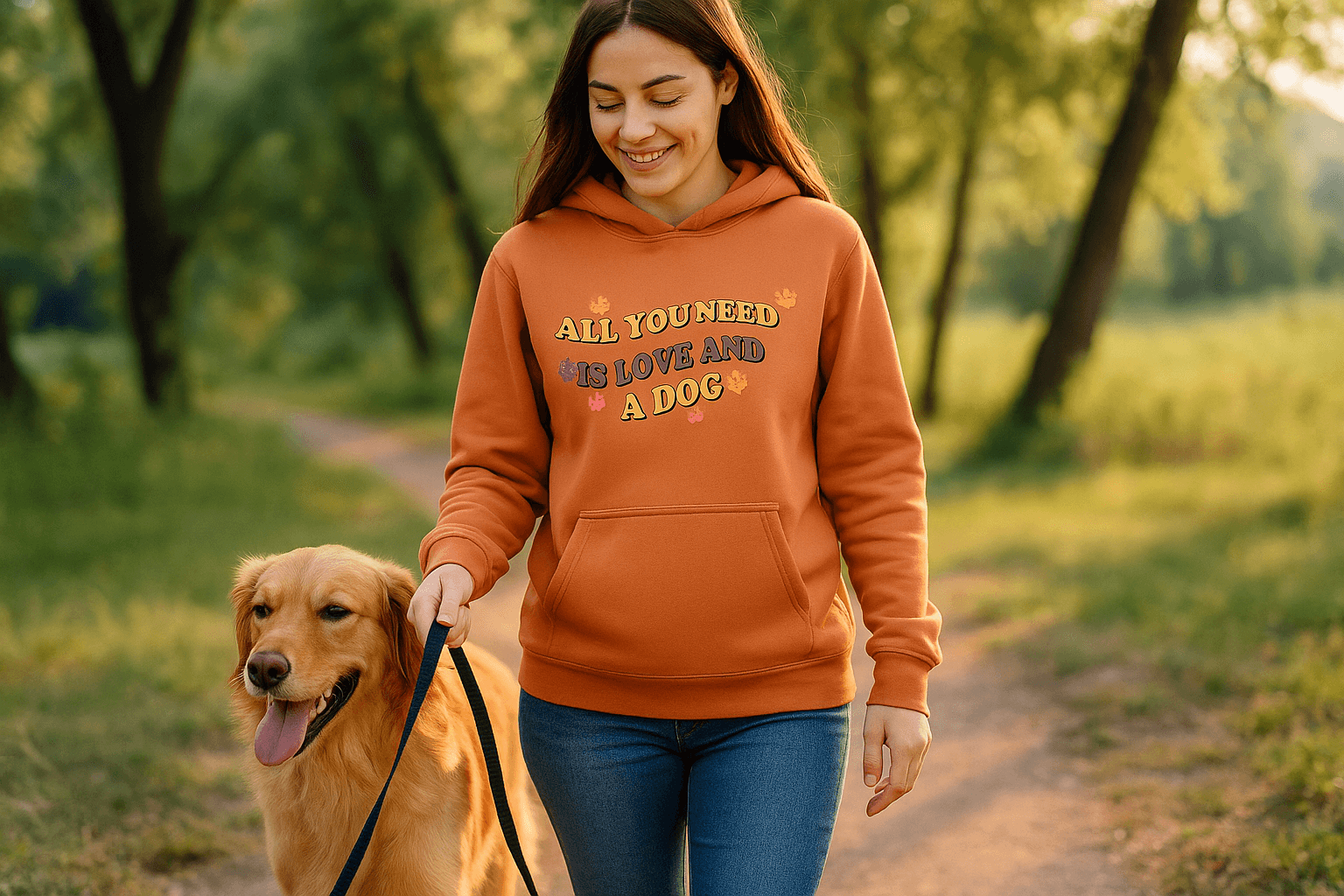 Love and a Dog Hoodie Sweatshirt - Dog Lover Style