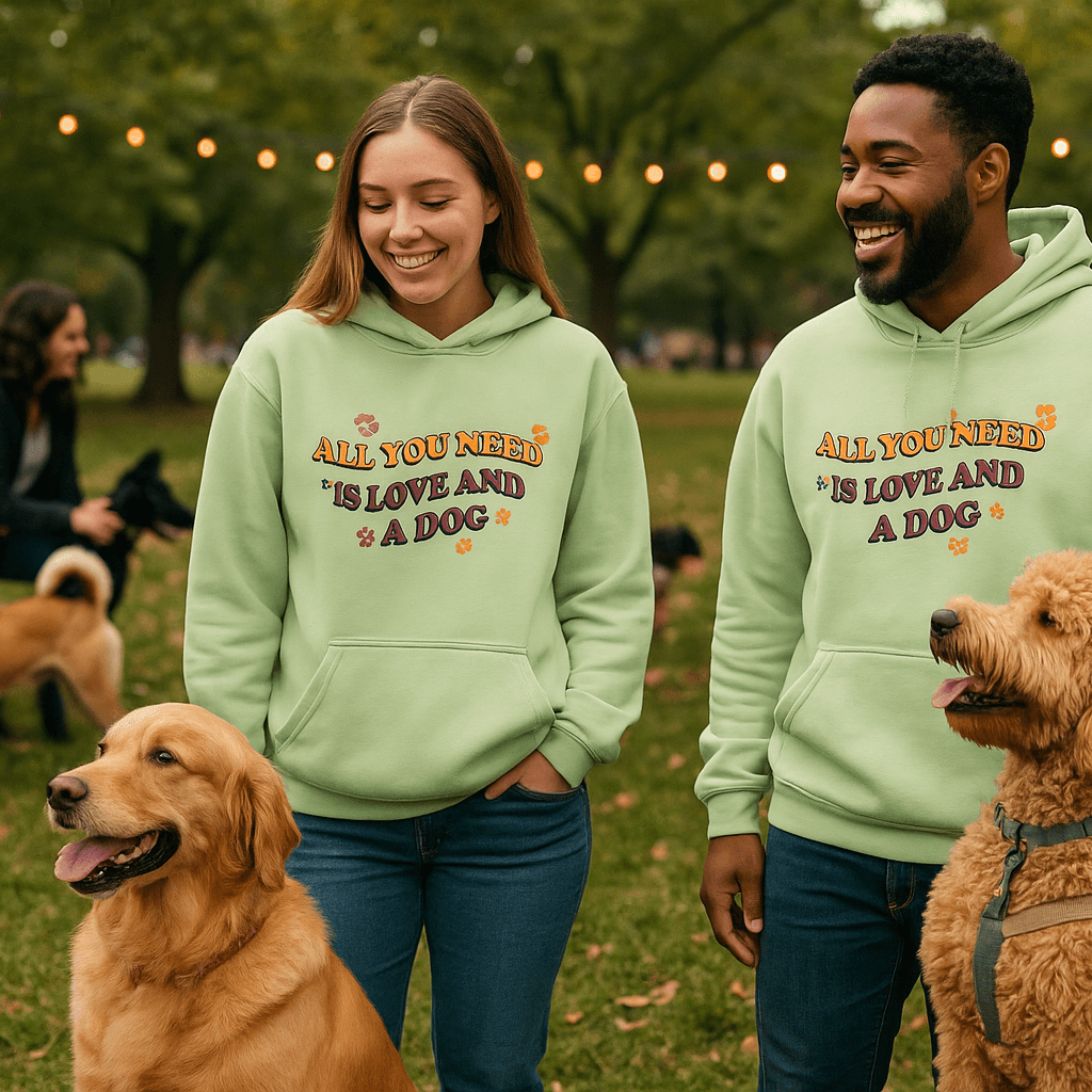Love and a Dog Hoodie Sweatshirt - Dog Lover Style