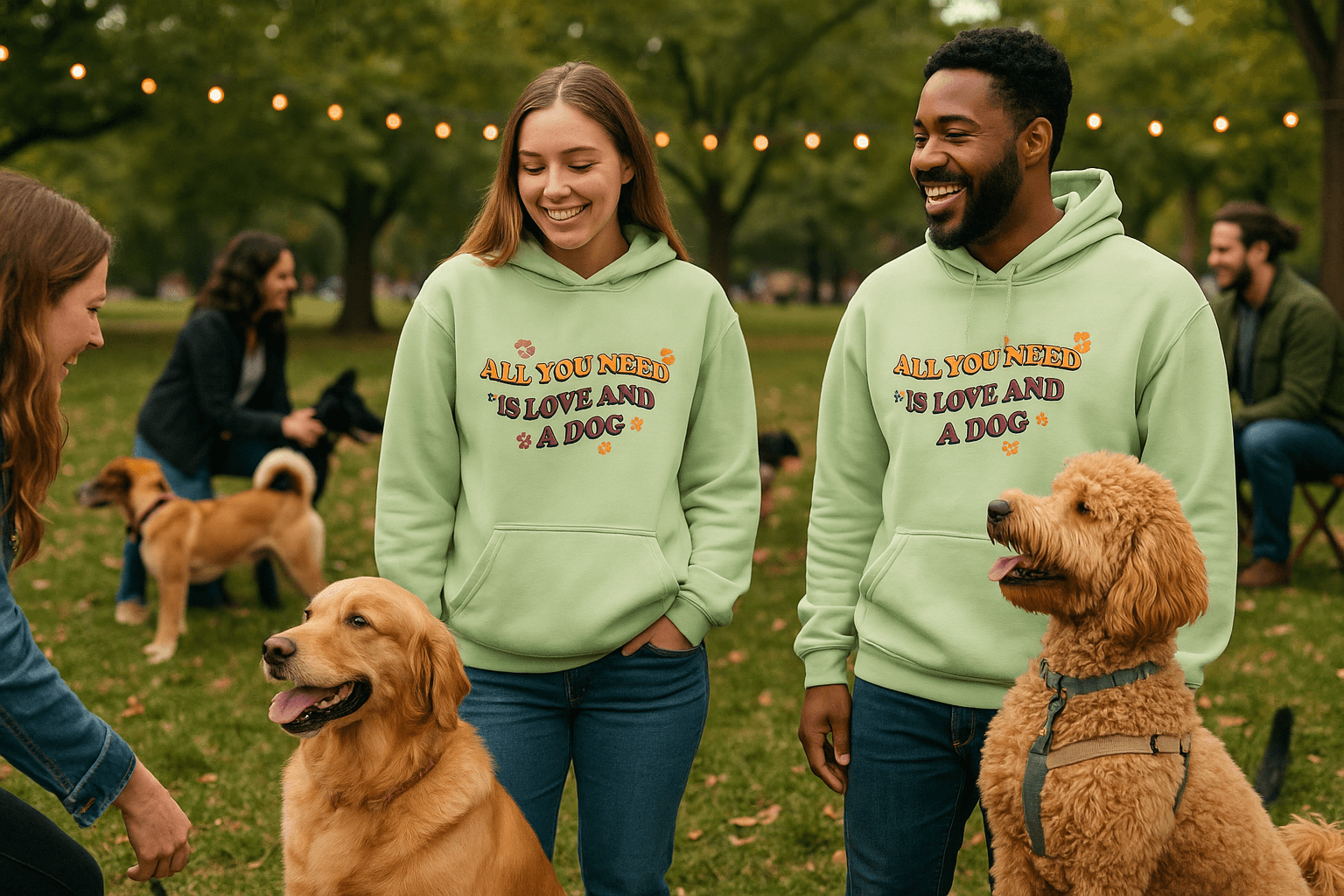 Love and a Dog Hoodie Sweatshirt - Dog Lover Style