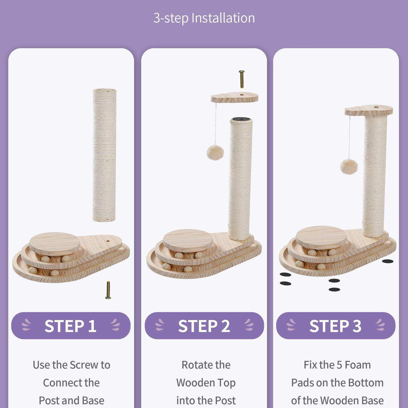Indoor Cat Soft Scratching Board And Interactive Ball Track Toy Cat Rest And Grooming Supplies