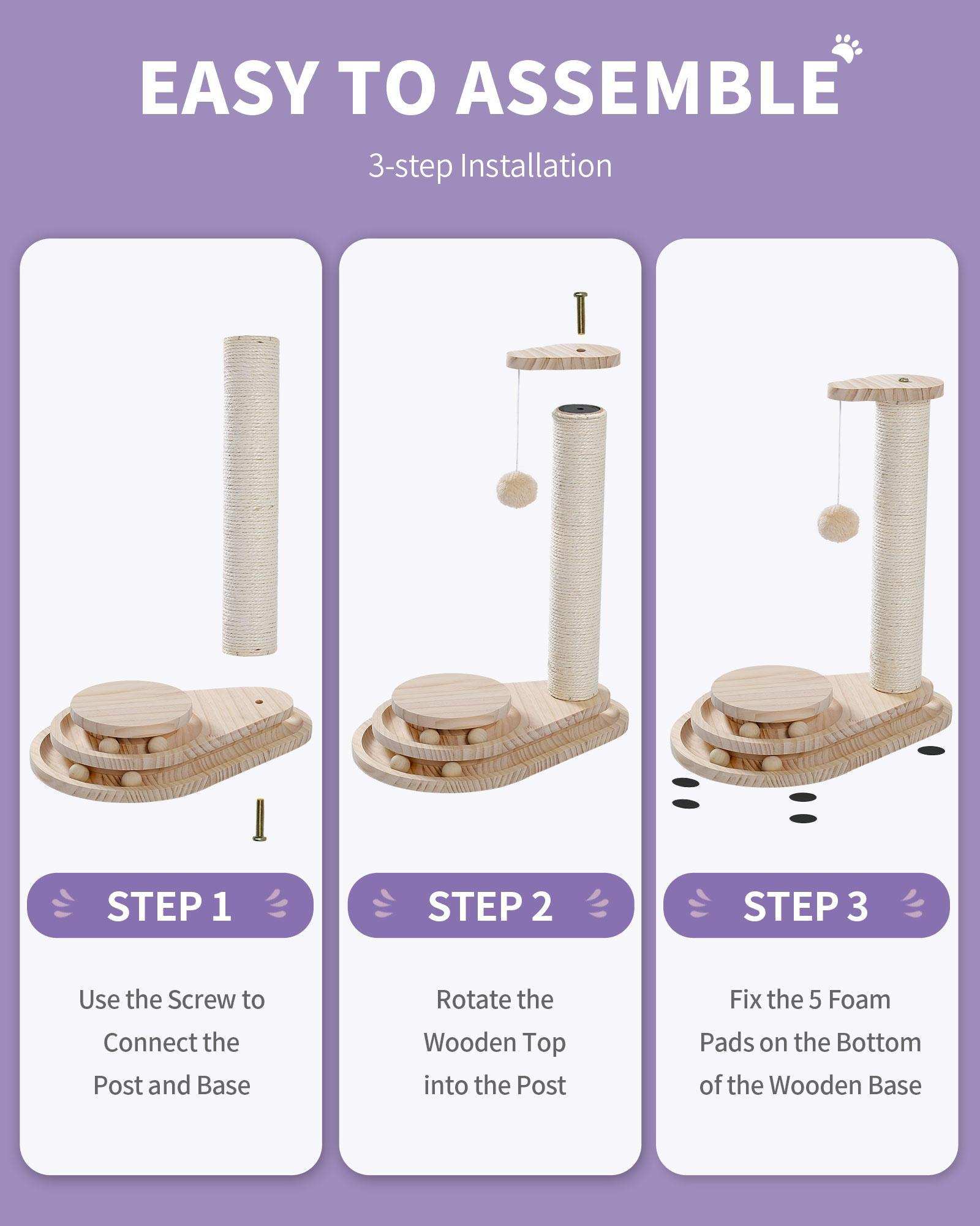 Indoor Cat Soft Scratching Board And Interactive Ball Track Toy Cat Rest And Grooming Supplies