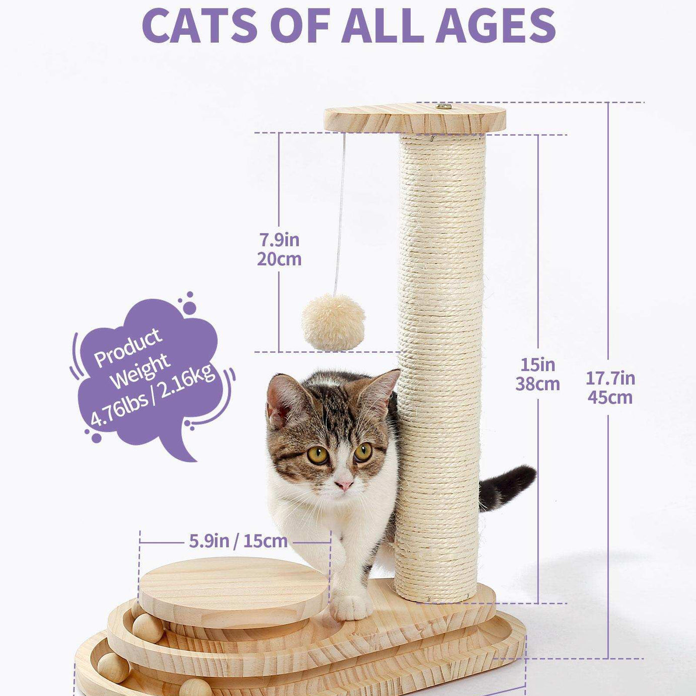 Indoor Cat Soft Scratching Board And Interactive Ball Track Toy Cat Rest And Grooming Supplies