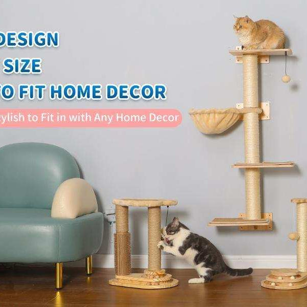 Indoor Cat Soft Scratching Board And Interactive Ball Track Toy Cat Rest And Grooming Supplies