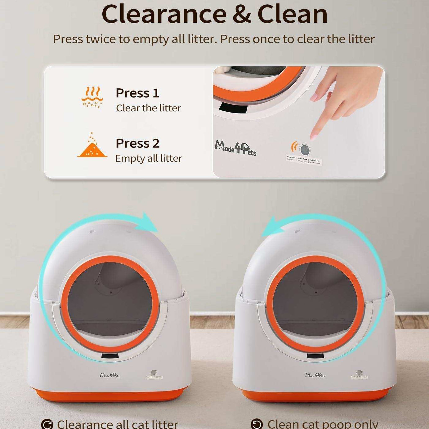 60L Smart App Control Automatic Infrared Sensor Cat Litter Box