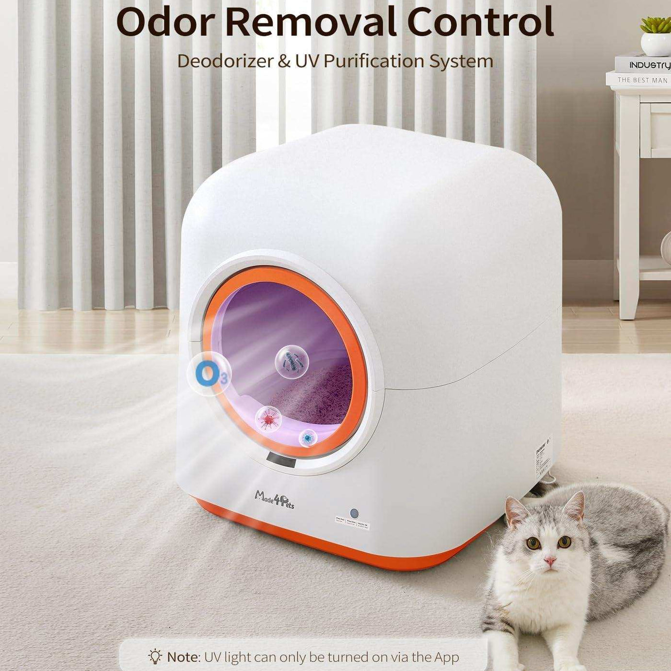 60L Smart App Control Automatic Infrared Sensor Cat Litter Box