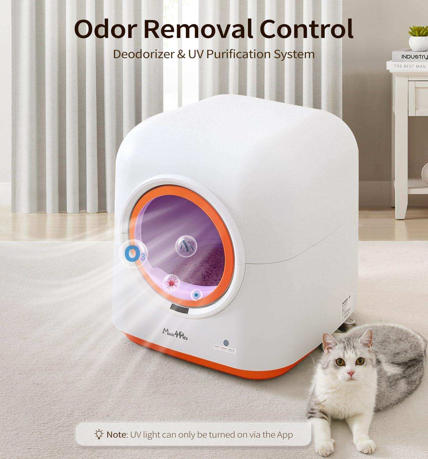 60L Smart App Control Automatic Infrared Sensor Cat Litter Box