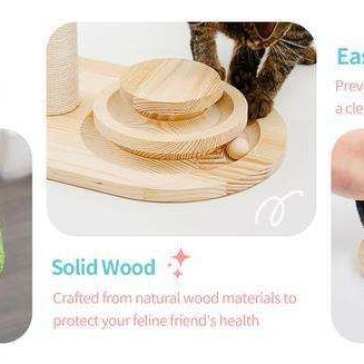 Mushroom Sisal Rope 2 In 1 Wooden Scratching Post