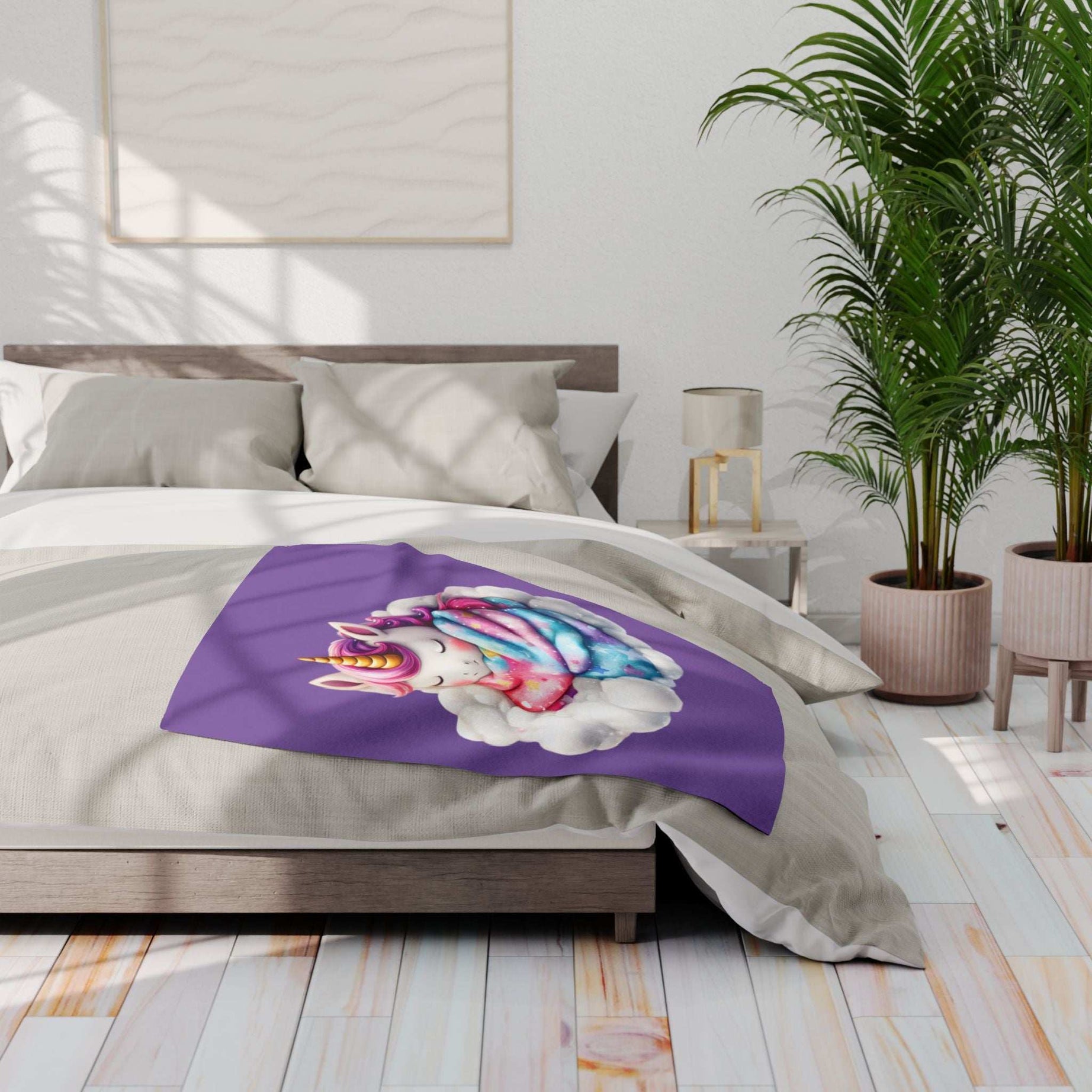Whimsical Unicorn Fleece Blanket - Cozy Throw for Kids