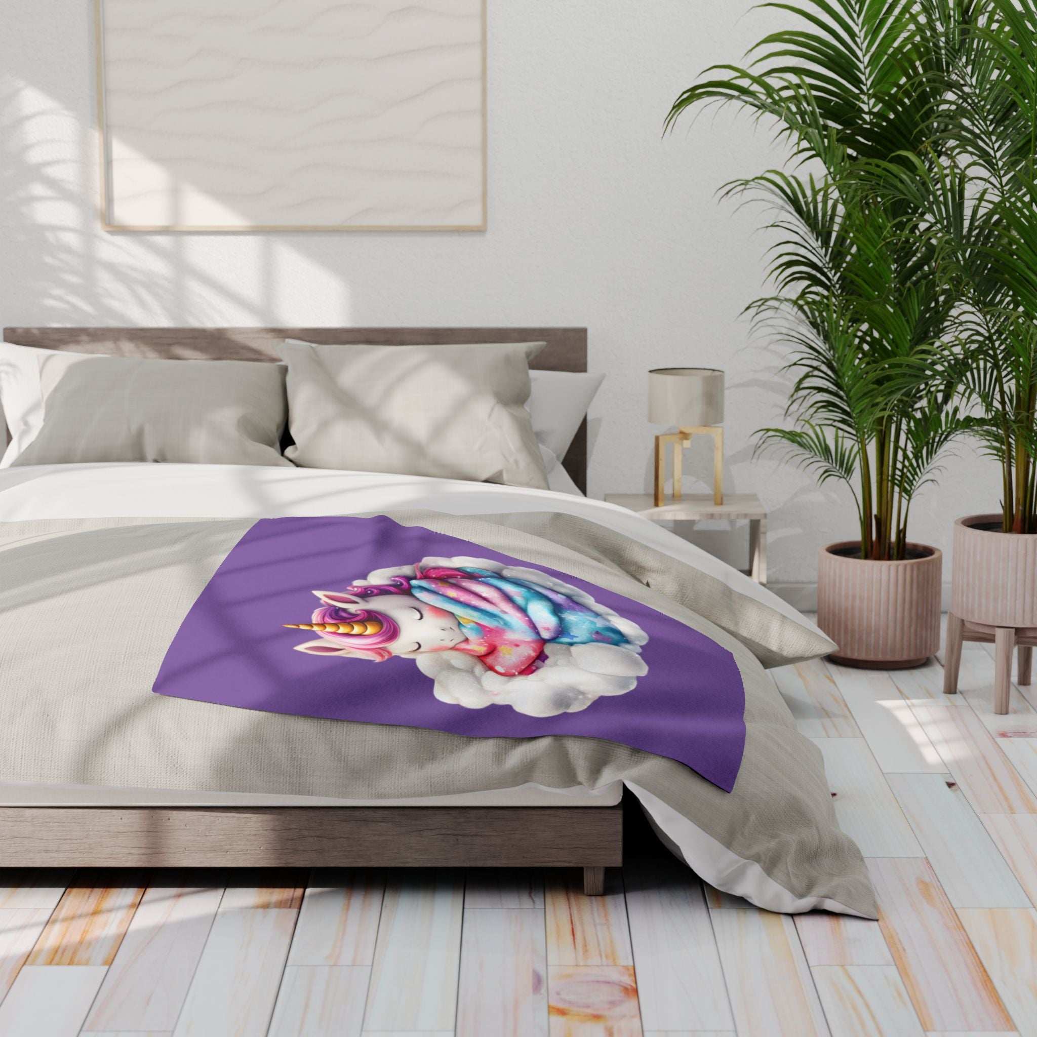 Whimsical Unicorn Fleece Blanket - Cozy Throw for Kids