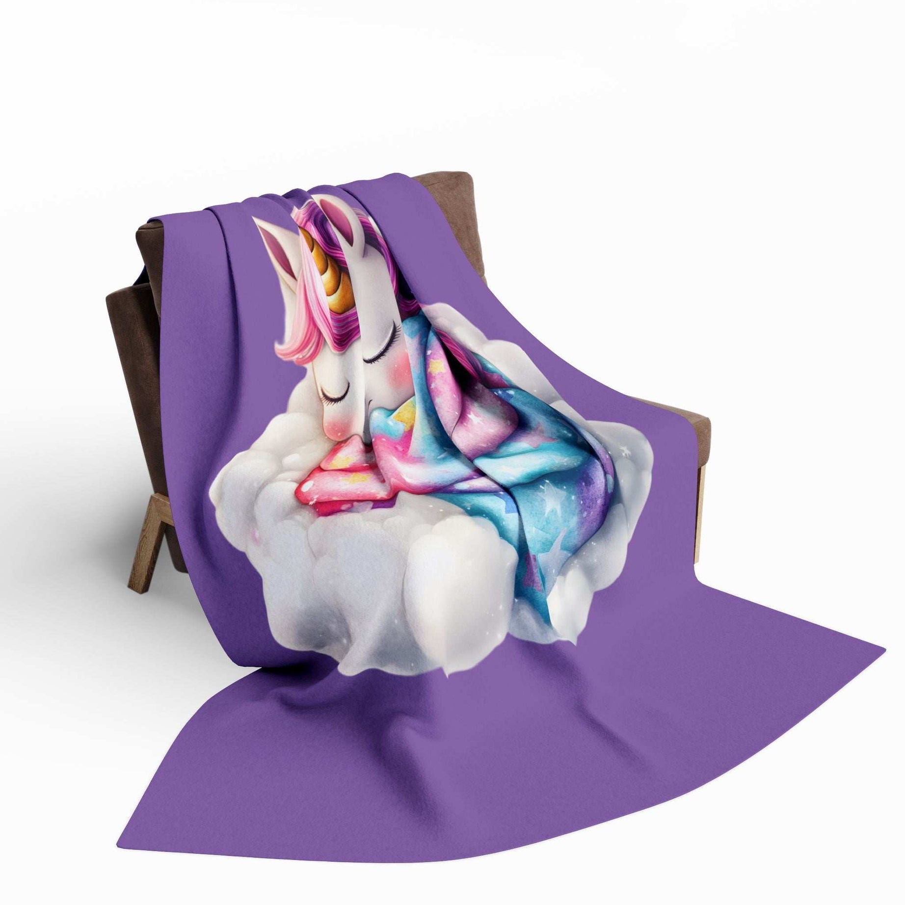 Whimsical Unicorn Fleece Blanket - Cozy Throw for Kids